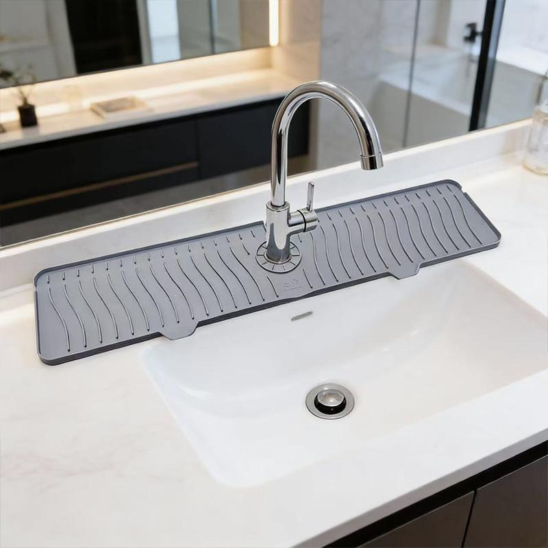 Silicone Water-draining Pad, Faucet Splash Protection Pad, Washbasin Water Barrier Pad