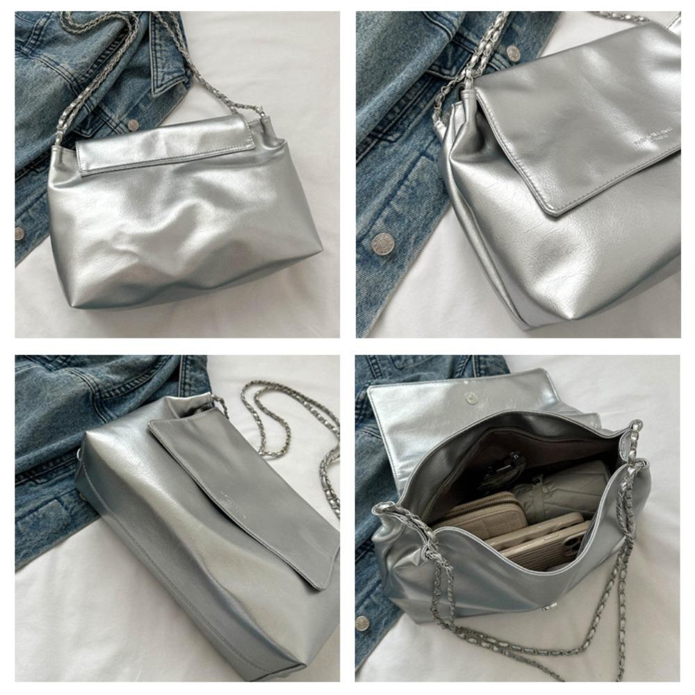 PU Leather Handbags Square Underarm Bags All-match Chain Single Shoulder Bag Outdoor