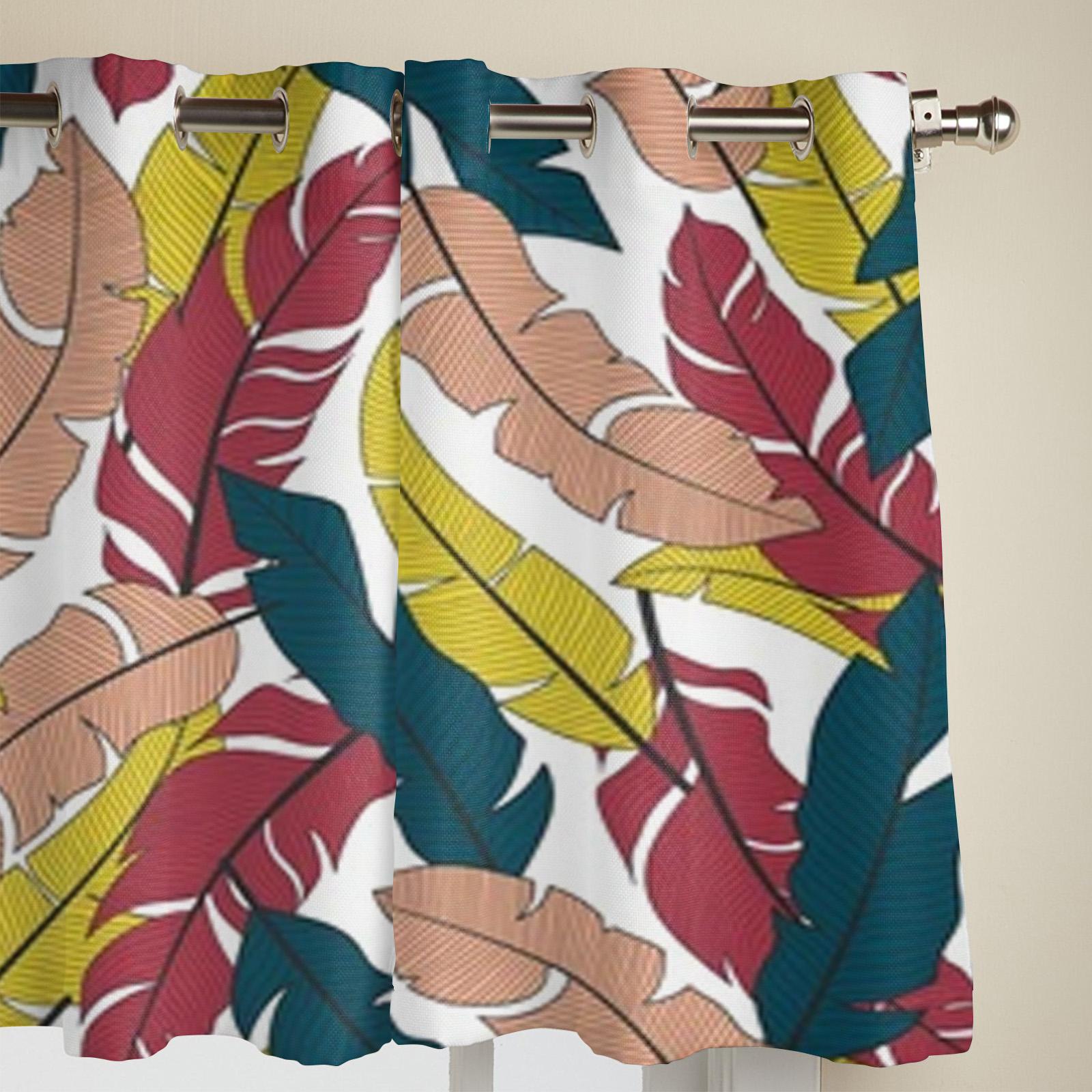 Яркие растения и листья оконные занавески для детской комнаты — фото 4