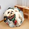 1 Stück Automatischer Faltregenschirm - Winter-Hundemuster, Tragbares & Faltbares Design mit 8 Speichen, Weihnachts-Geburtstagsgeschenke