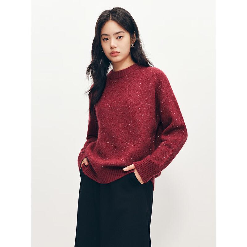 Peacebird Women's Sequin Knit Pullover Sweater