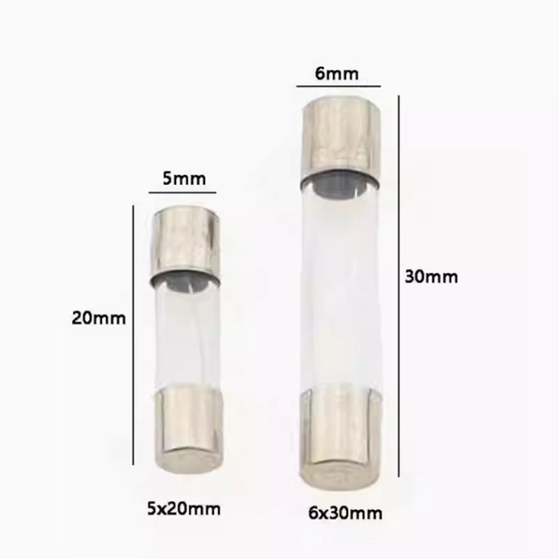 20 Stück Glasrohrsicherung 5x20MM 0.1A 0.2A 0.5A 1A 2A 3A 4A 5A 6.3A 8A 10A 12A 15A 20A 30A 25A 250V Schnell durchbrennende Sicherungen Fusibles Sicherungen4