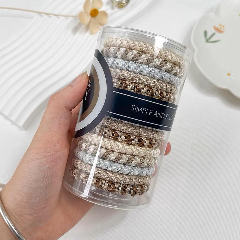 

15 шт./коробка Високоеластичні гумки для волосся для жінок Чорна гумка для волосся Дівчата Тримач для хвостика Мотузка для волосся Пов язки для волосся knekki гумка для волосся