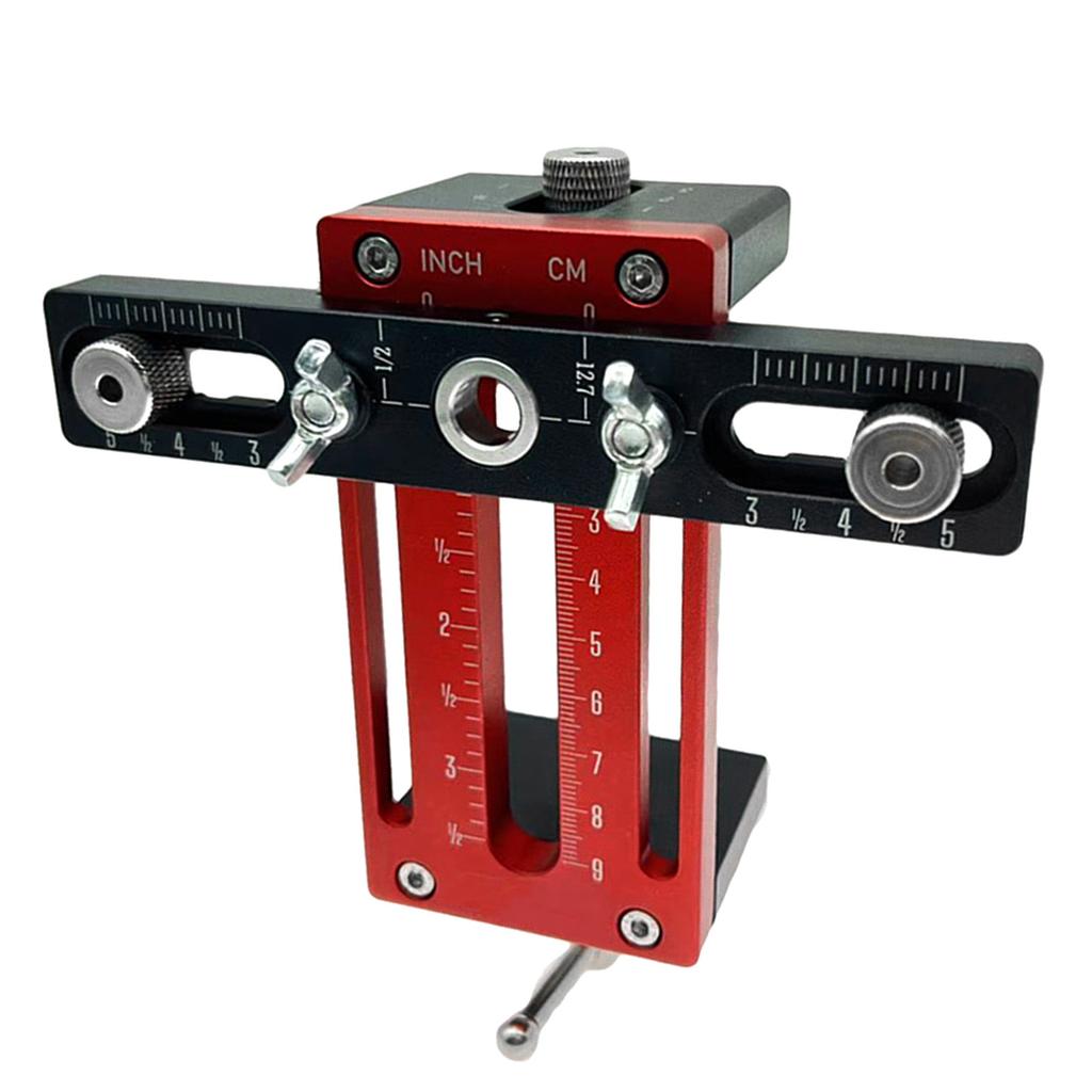 Posicionador de Instalación de Puerta de Gabinete Aleación de Aluminio 10 a 60 mm Ajustable Plantilla para Herrajes de Gabinete