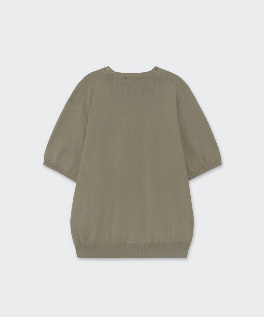 MUSINSA STANDARD Washable Supima Cotton Crew Neck Short Sleeve Knit [Sage]