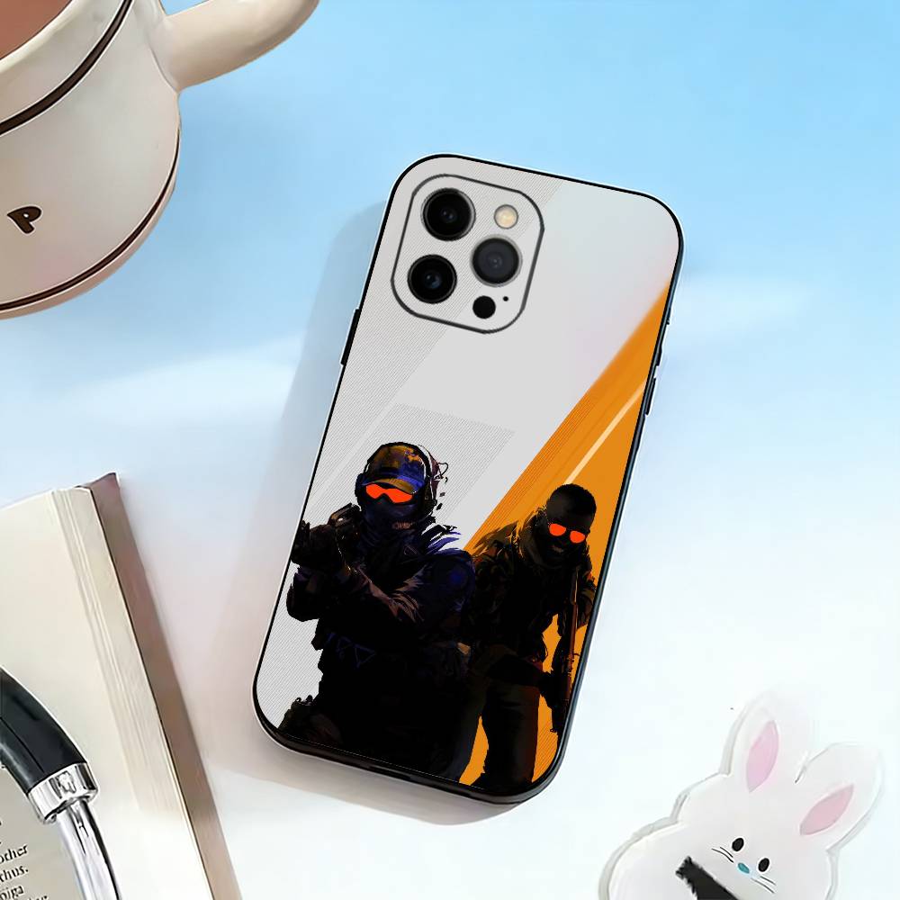 Game Counter Strike CS GO GO Phone Case For iPhone 17, 16,15,14,13,12,11 Plus,Pro Max, Others Soft Black Cover