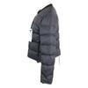 MONCLER 2015 MAUVEZIN Leather Logo Patch Knit Collar Short Down Jacket Jacket 3 blackUsed