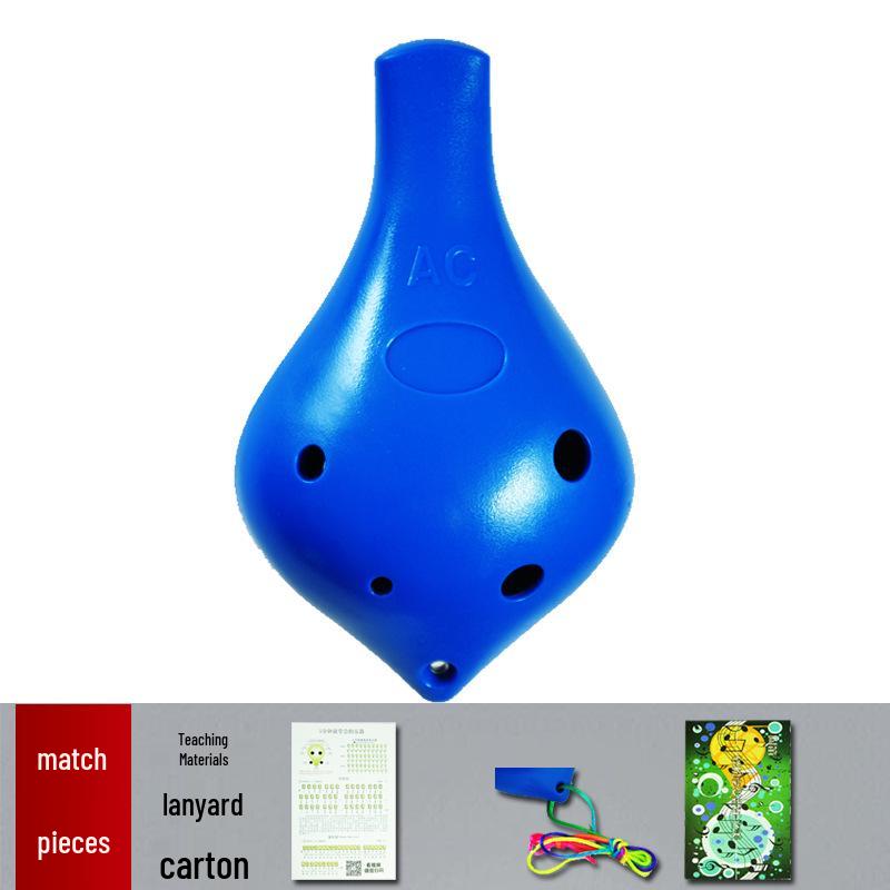 6-Hole Alto C Key Long-Mouth Ocarina, Resin Plastic, Drop-Resistant, Perfect for Students
