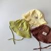 Solid Color Baby Sun Hat Soft Cotton-Linen Fisherman Cap Sweet Kids Sun Cap  Outdoor Use