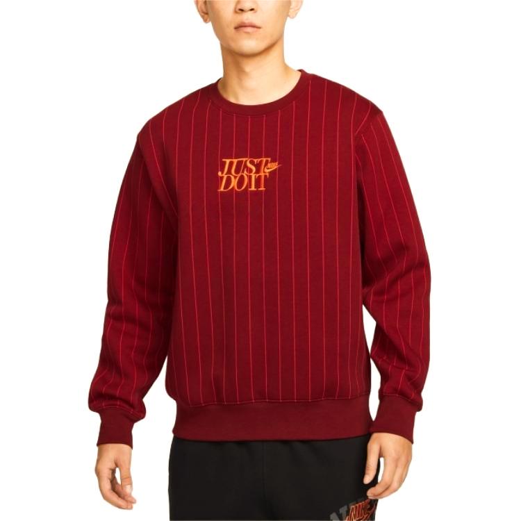 New Nike SportswearClub SS25 Sweatshirt Men's Red HJ2158-677