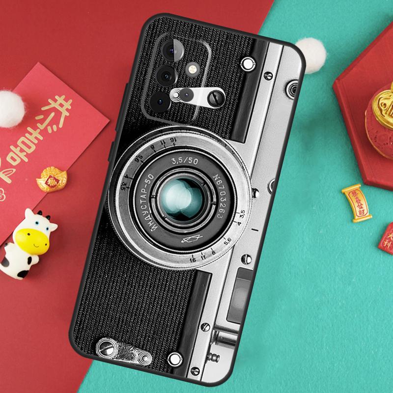 Retro Camera Vintage Case For Samsung Galaxy A13 A33 A53 A15 A25 A35 A55 A54 A34 A14 A71 A51 A12 A32 A52 Cover