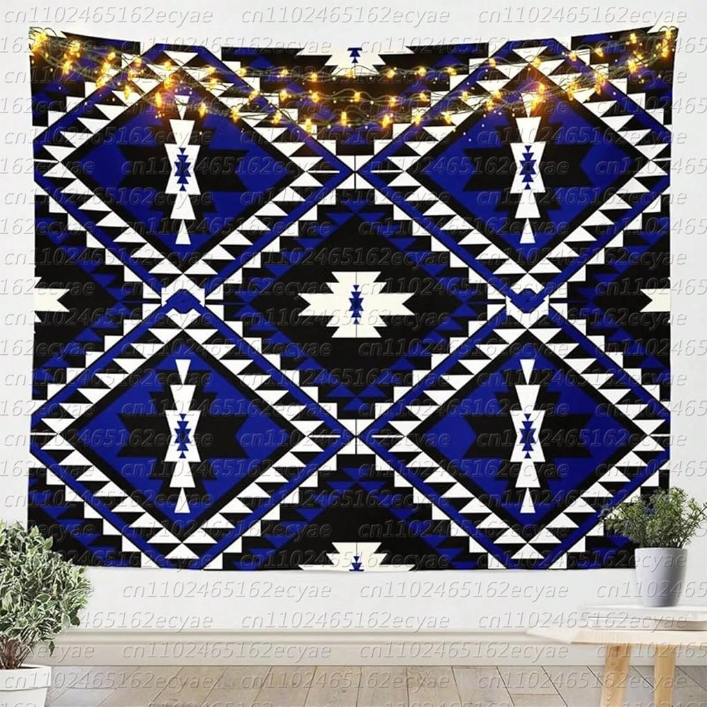 Rustic Western Tapestry Boho Tapestries Southwestern Bohemian Tapestry Wall Hanging For Bedroom Green Black White Wall