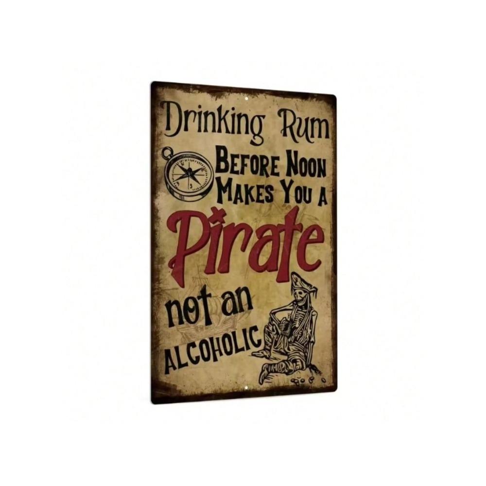 Vintage Metal Bar Sign Rum Poster Wall Decor