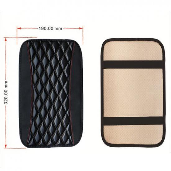 1*Universal Car Accessories Armrest Cover Center Console Box Pad Protector Black