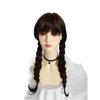 Black Double Ponytail Braided Pigtail  Wig