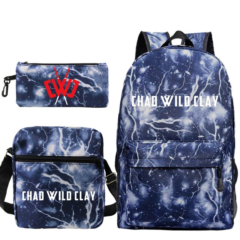 Popular game merchandise printed backpack popular student bag three-piece set