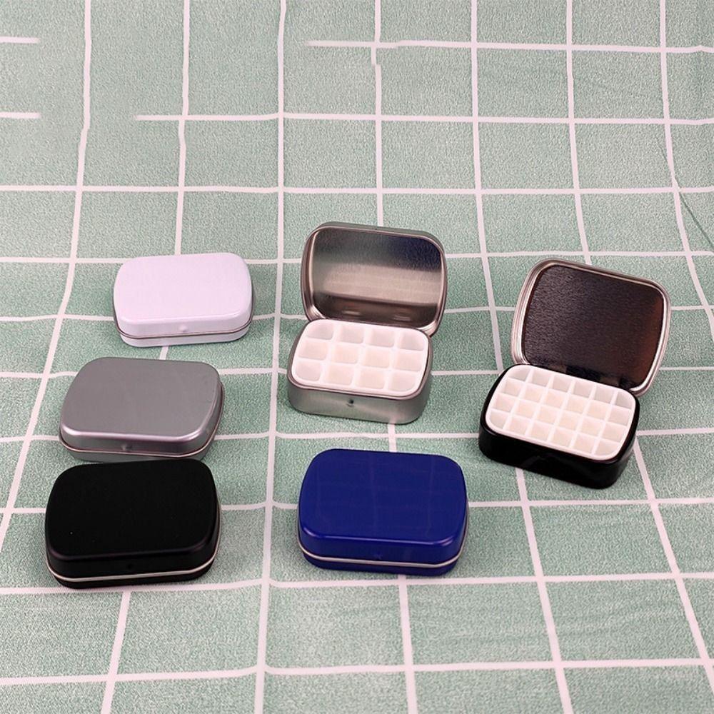 2Pcs Mini Watercolor Iron Box Empty Paint Pigment Box Children's Gift Travel Painting Tray  Outdoor