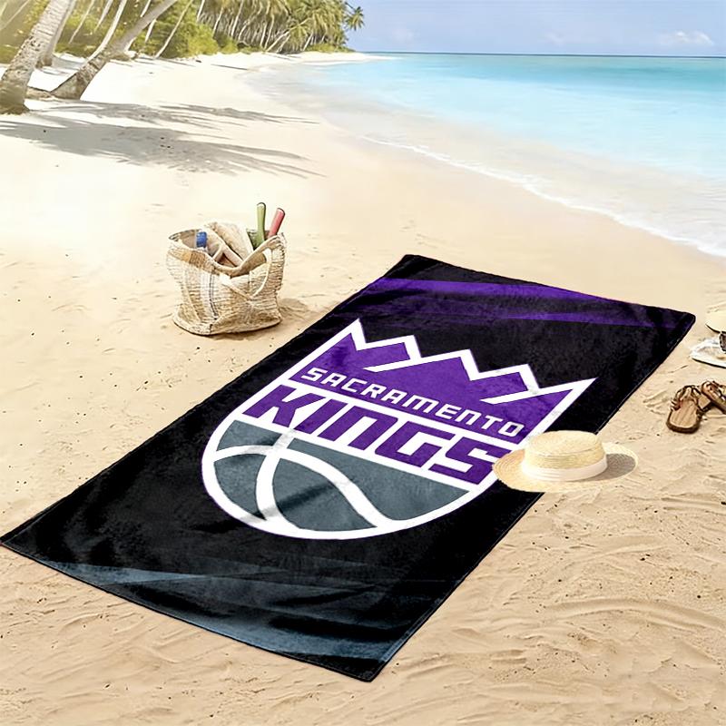 Sacramento Kings Print Beach Towel, Large Soft Quick Dry Towel for Beach Camping Swimming
