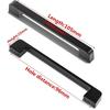 10pcs Black Zinc Alloy Door Pulls Handles T Bar Stick Kitchen Cupboard Hole Center 96mm ZeGoods