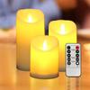 Flickering Flameless Candles 3X Battery Operated Flickering Led Candles Flameless Wax Pillar Candles Light Waterproof Pillar Led