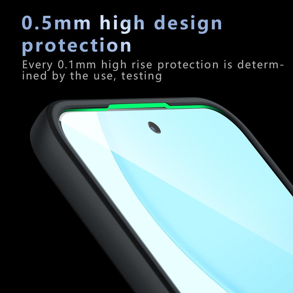 Für Oppo Reno14 F 5G Hülle Hautgefühl TPU+PC Matt Handyhülle,Transparent Schwarz
