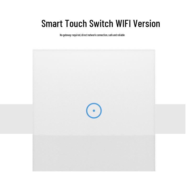 WiFi Smart Home Touch Switch with Alexa Voice Control, European Standard 86 Panel, Mobile Remote Operable
