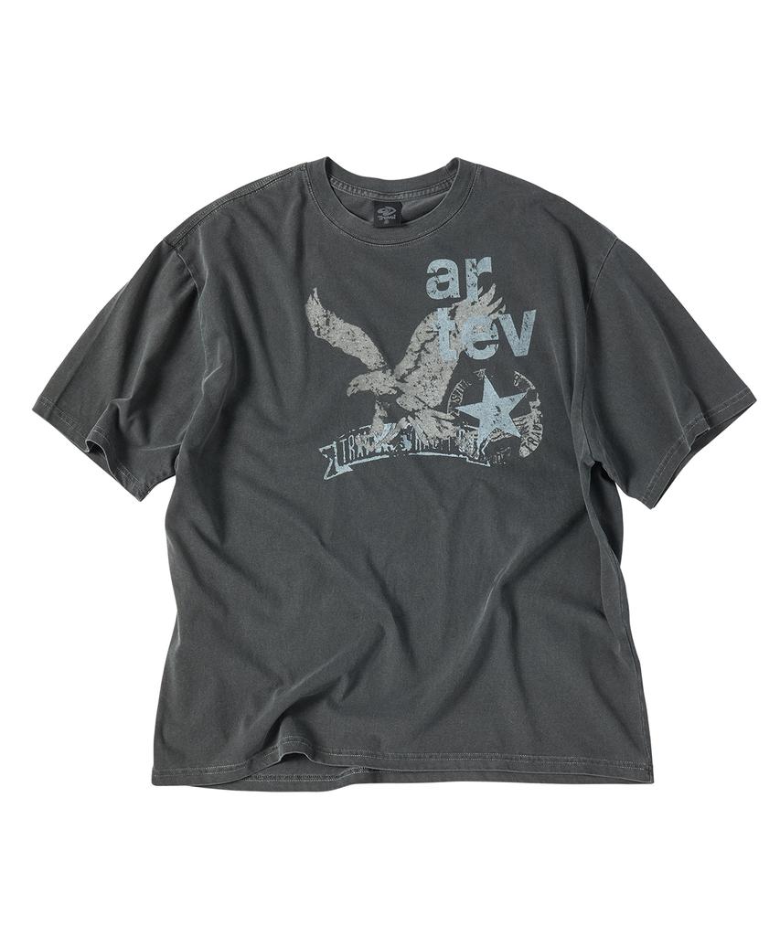 TRAVEL Imperial Pigment Short Sleeve T-Shirt Black Charcoal