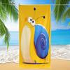Snail Pattern Printed Anti Sand Microfiber Towel, Soft Absorbent Quick Dry for Swimming