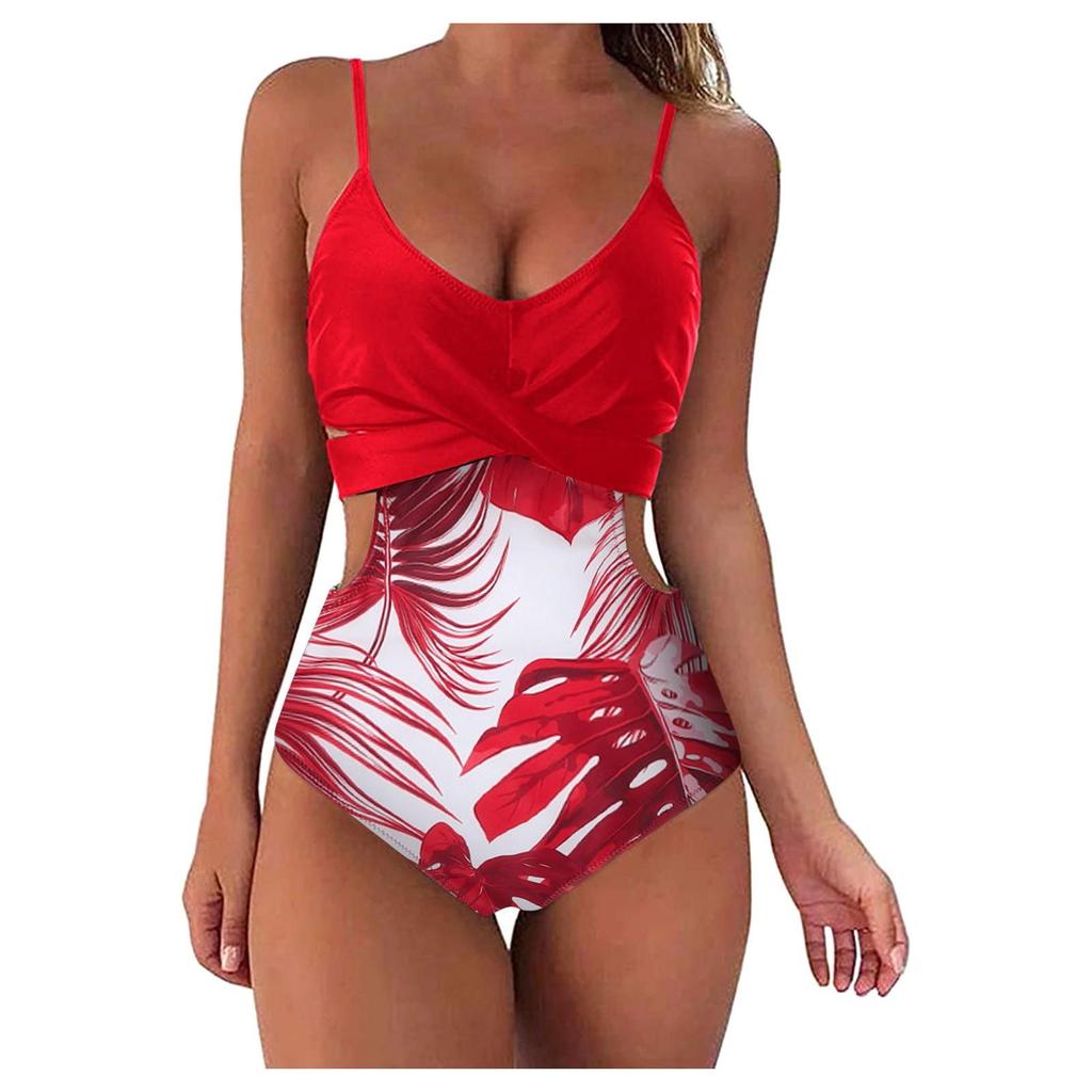 Fashion Women's Summer Sexy Printed One-piece Bikini Swimsuit New