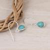 Kingman Turquoise Pear Earrings – 925 Sterling Silver Drop Earrings – Teardrop Gemstone Jewelry for Women.