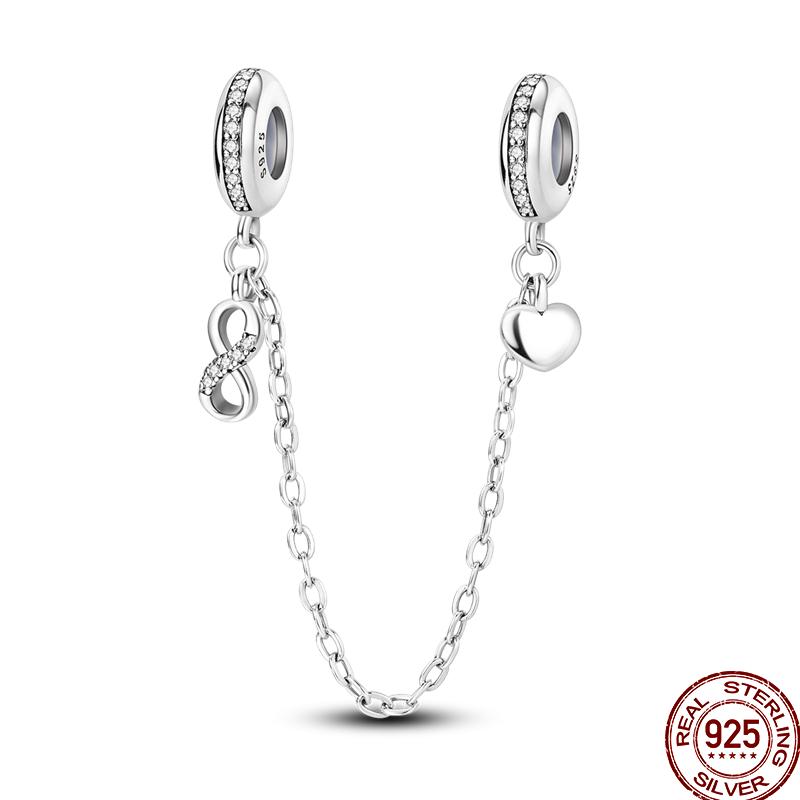 Copper Shiny Zircon Chain Series Beaded Beads Suitable For Pan Original Bracelet Diy Jewelry Gift