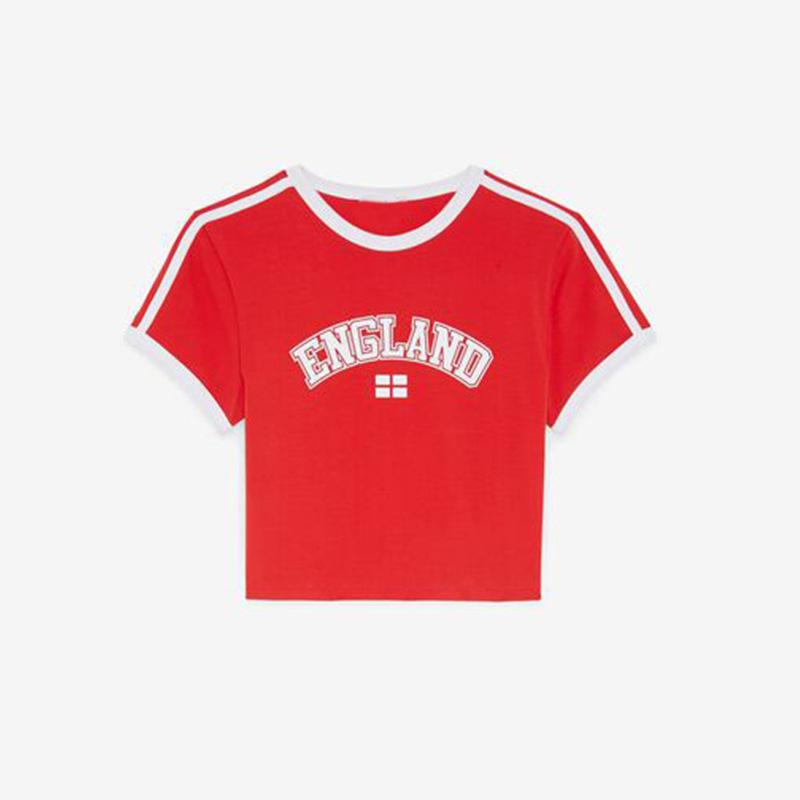 Y2K personalized street trend letter printed crop top T-shirt