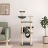 Cat Tree with Sisal Scratching Posts Dark Grey 141 Cm
