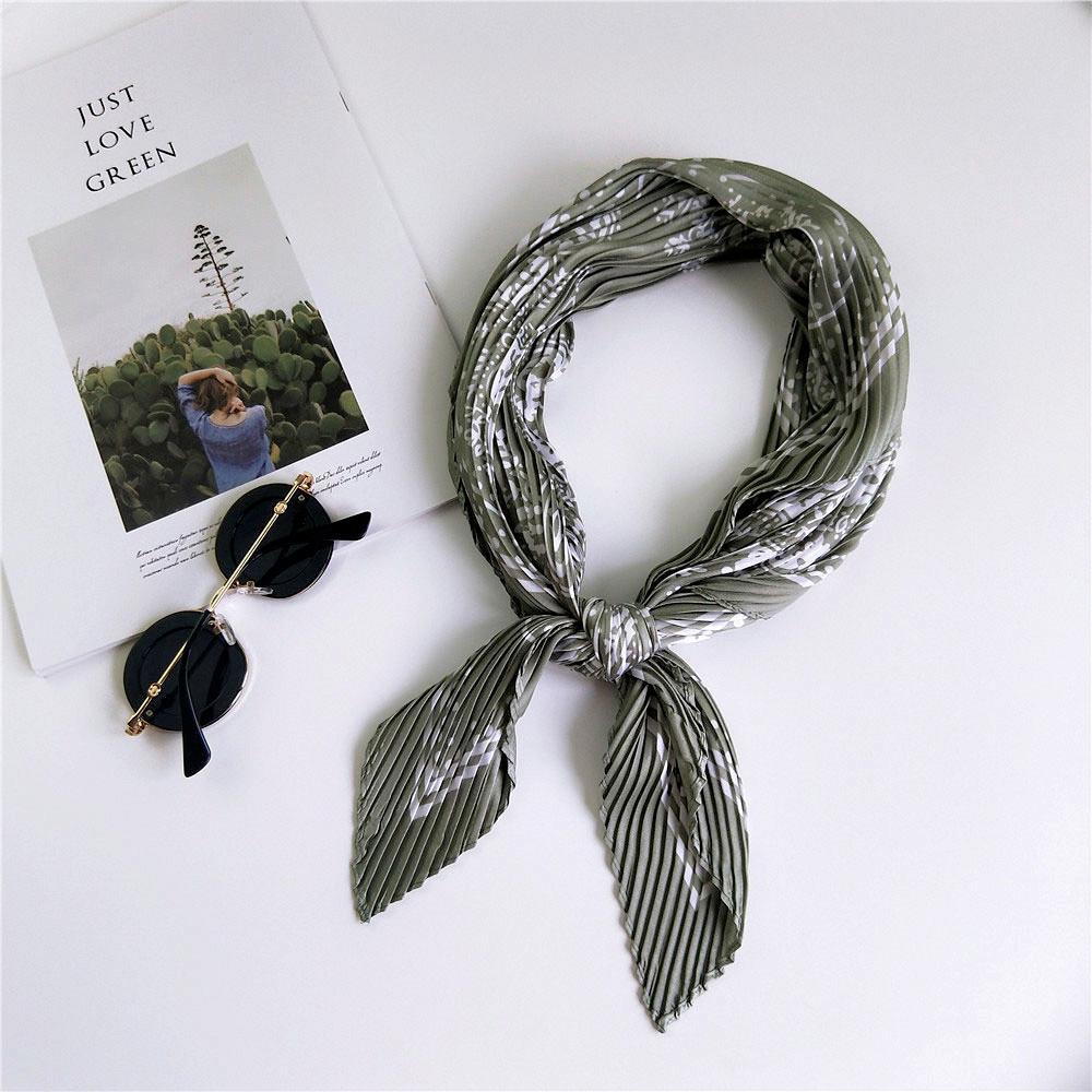 Decorative Simple Texture Silk Scarf Women'S New Style Spring And Autumn Summer Fashion Versatile Headscarf Work Scarf
