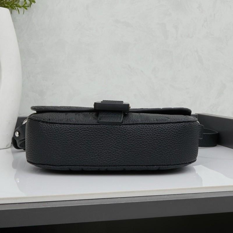 D Home Neue Herren-Satteltasche Rindsleder Briefträger Leinwand Muschelförmig Business Einzelschulter Crossbody