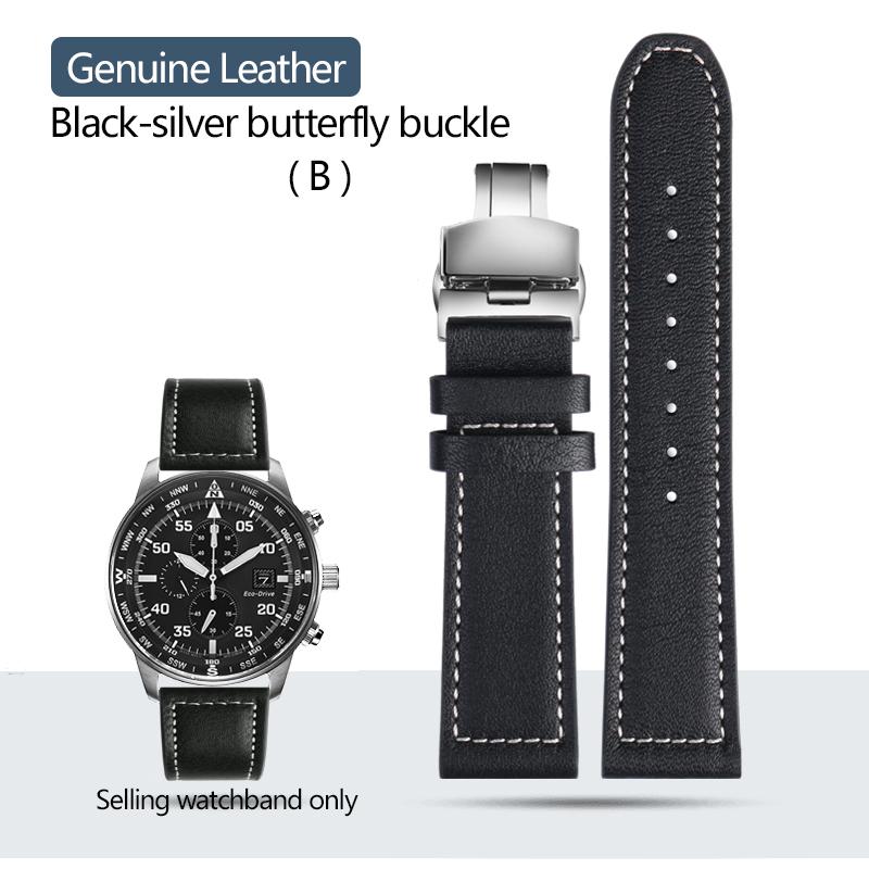 Hochwertiges Armband aus Rindsleder für Citizen CA0690 CA0695-17E CA4500 Armband Herren Stahl Kautschuk Uhrenarmband 20mm 22mm