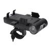 Multifunktionale Fahrradlichter USB Powerbank Fahrradhupe Fahrrad-Handyhalter für Nachtfahrten Schwarz