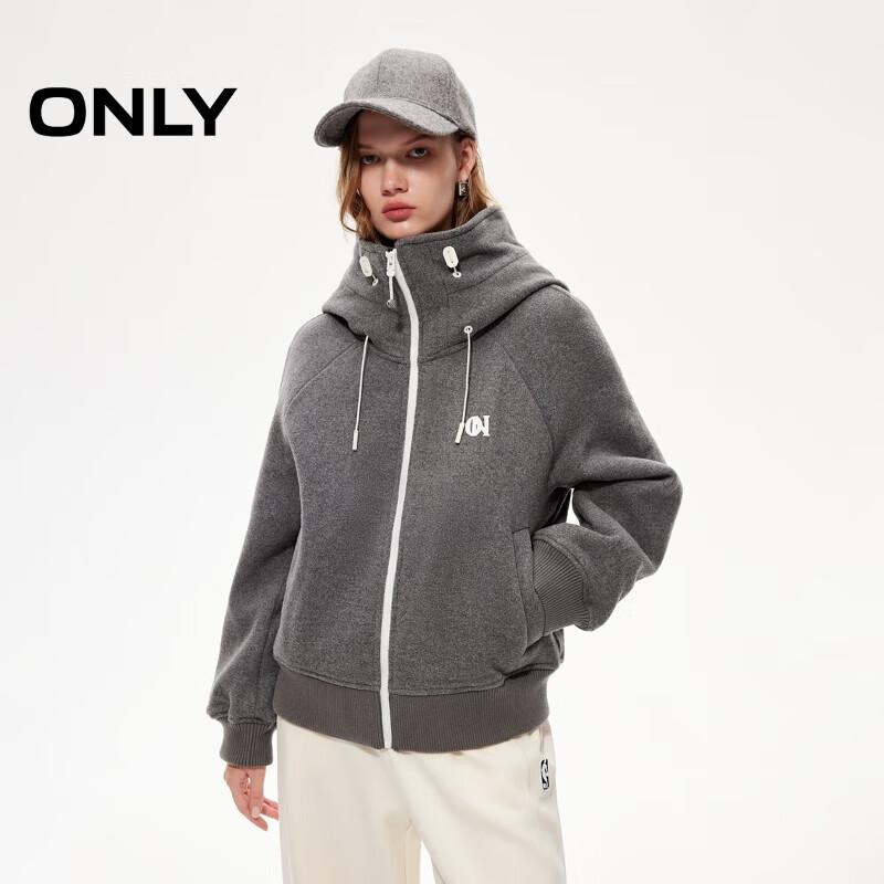 ONLY Women s Hooded Wool Blend Short Coat XS