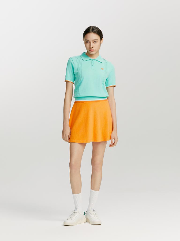 SERGIO TACCHINI W Preppy Short Sleeve Polo Sweater