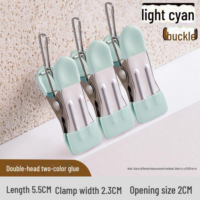 Compact Stainless Steel Windproof Clothespins - Durable Outdoor Clips for Dorms & Mosquito Nets