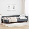 Corner Bed Frame with Headboard Dark Grey 100 Cm X 200 Cm Velvet