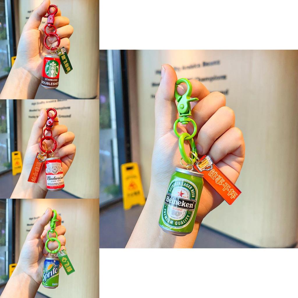 Portachiavi Mini Lattina di Soda in Resina Realistica Accessori alla Moda per Feste e Regali