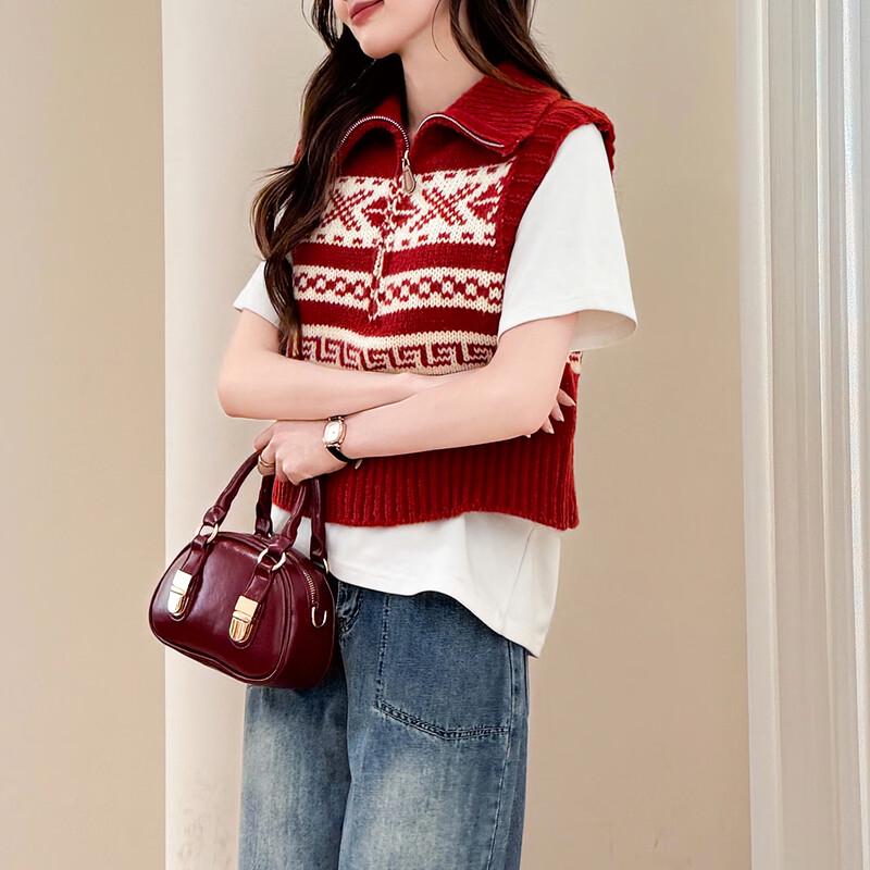 TonLion 2025 Women's Retro Pullover Vest