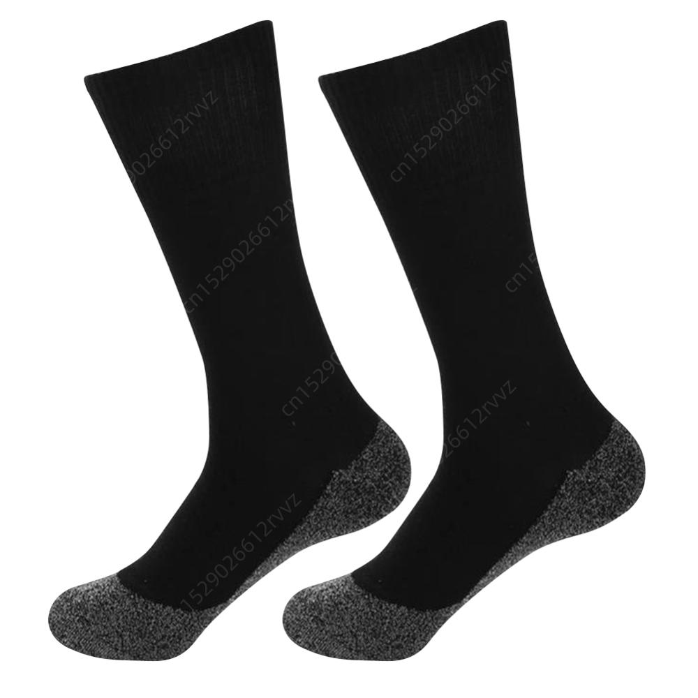 1/2Pairs Thermal Heated Socks Winter Self-Heating Socks Soft Elastic Thicken Anti-Slip Socks For Women Men Outdoor Ski Tube Sock