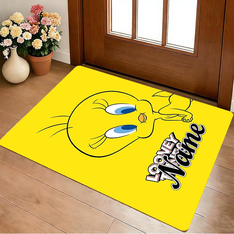 Custom Name Tweety Bird Living Room Non-Slip Area Rug Soft Carpet for Bedroom Kids Playroom Sofa Office Home Decor Doormat