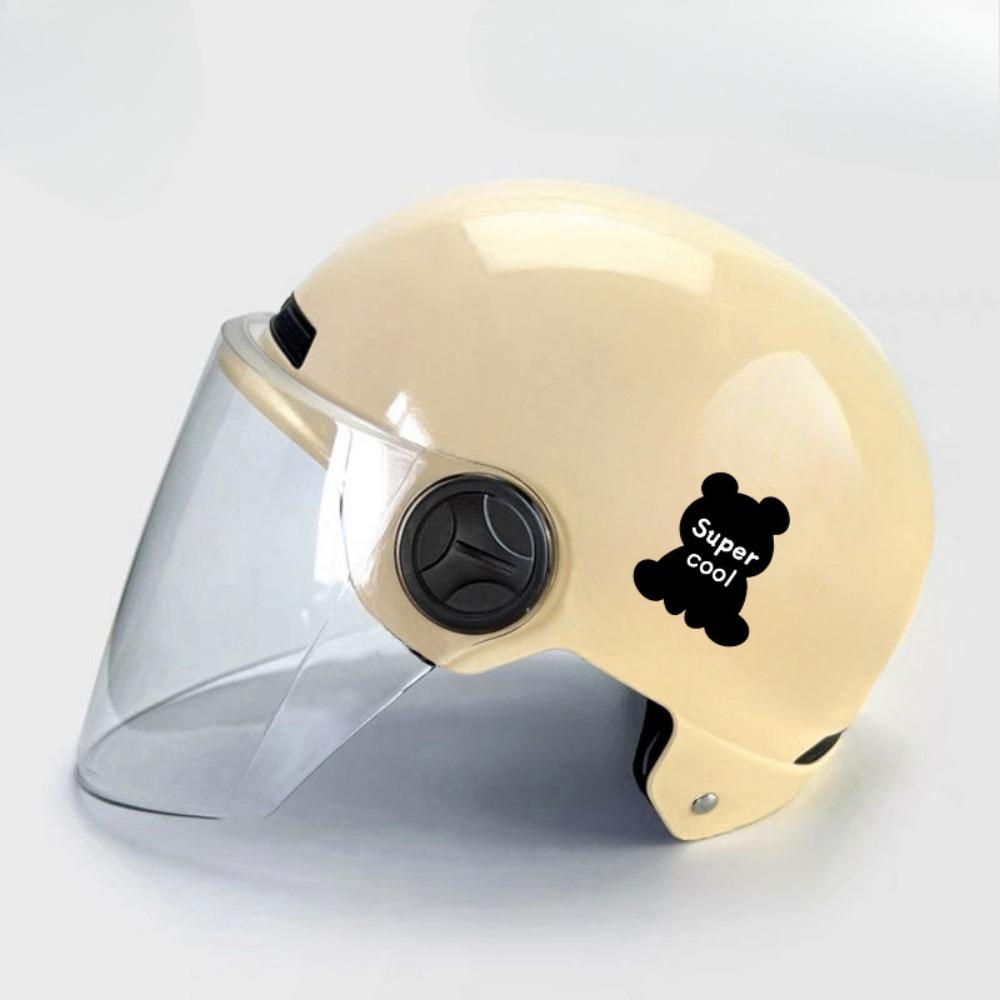 

Ear electric car helmet men s and women s sun protection four seasons national standard motorcycle cute half helmet