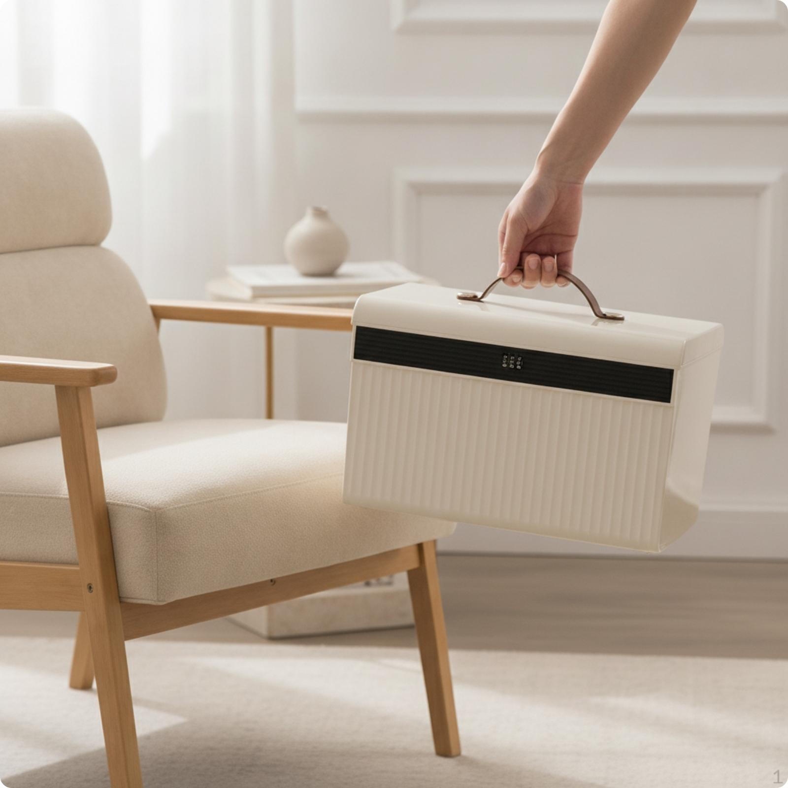 File Box with Lock Lockable Organizer