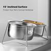 Raised Cat Bowls 15°Tilted Dog Water Bowl Stable Dog Bowls  Pet Supplies
