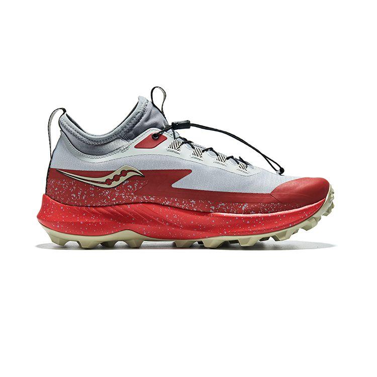 Saucony Peregrine 13 St Multifunctional Professional Low-Top Trail Running Shoes Men sneaker Gray Red S20840-105