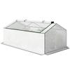 Mini Greenhouse, Pointed Roof, Mosquito Net Window, Powder-Coated Metal, 180 x 90 x 70 cm, White